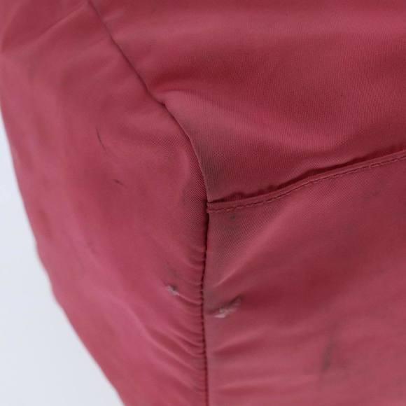 PRADA Boston Bag Nylon Pink Silver Auth 96025 - Picture 14 of 16